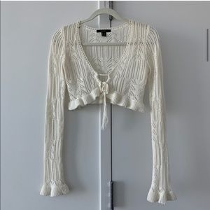 ISO: Forever 21 crochet knit long sleeve crop top